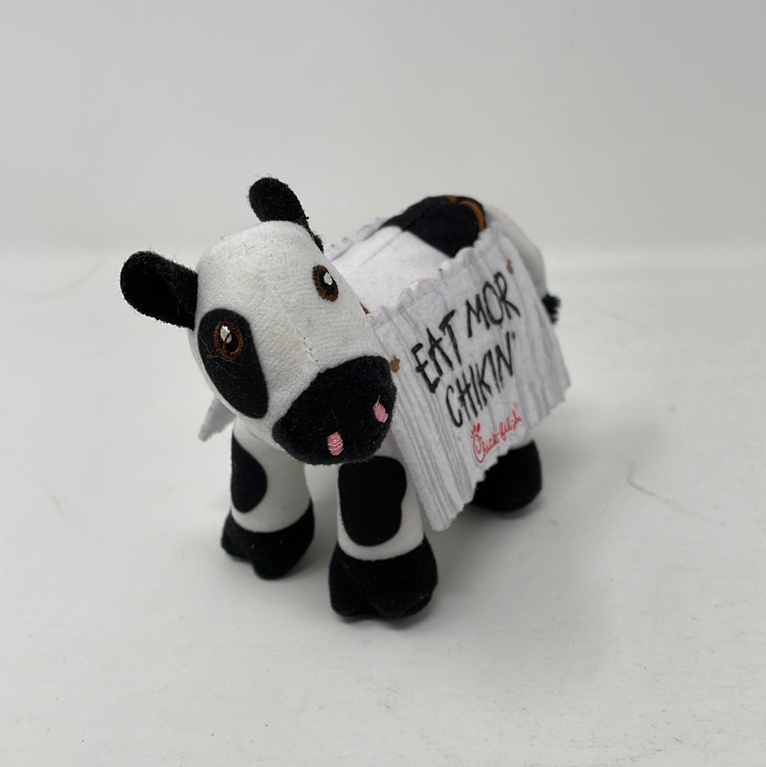 ChickfilA Plush Cow Doll Toy Eat Mor Chikin 4" Tall LIMITED EDITION