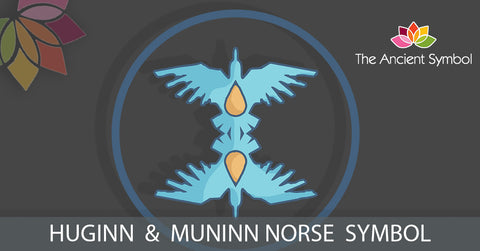 huginn and muninn double raven norse symbol, viking spiritual symbol