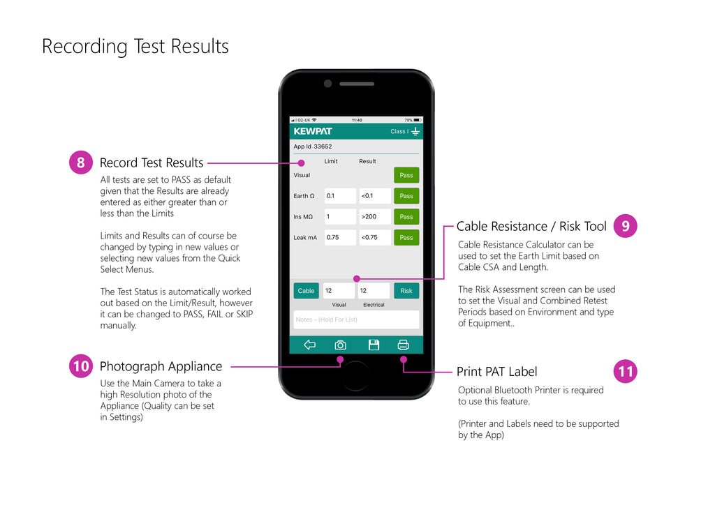 Recording the Test Results displayed on your Manual PAT Tester into KEWPAT