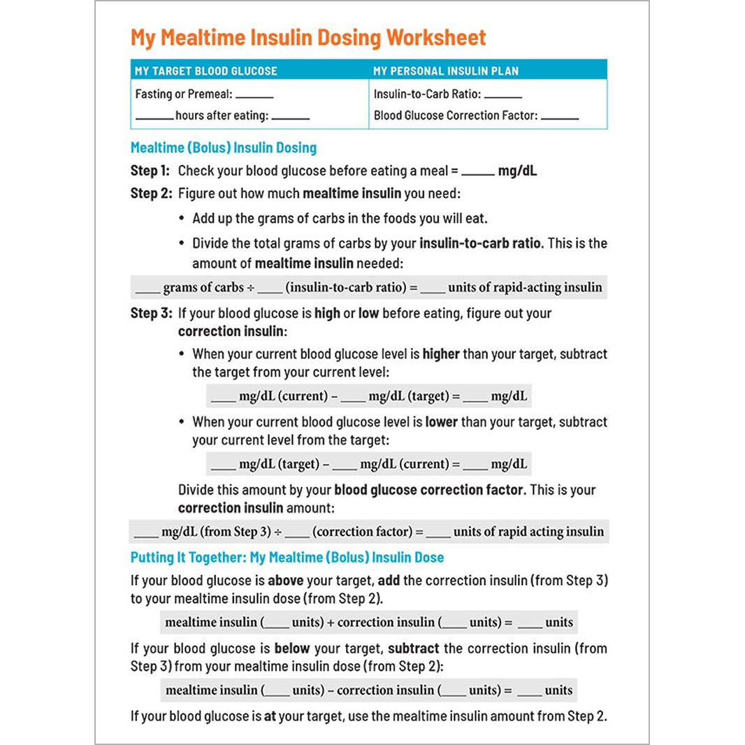 Insulin To Carb Ratio Chart