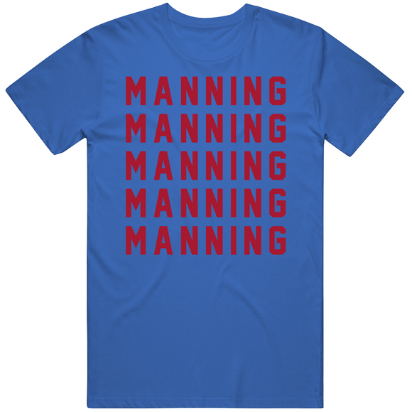 Eli Manning X5 New York Football Fan T Shirt