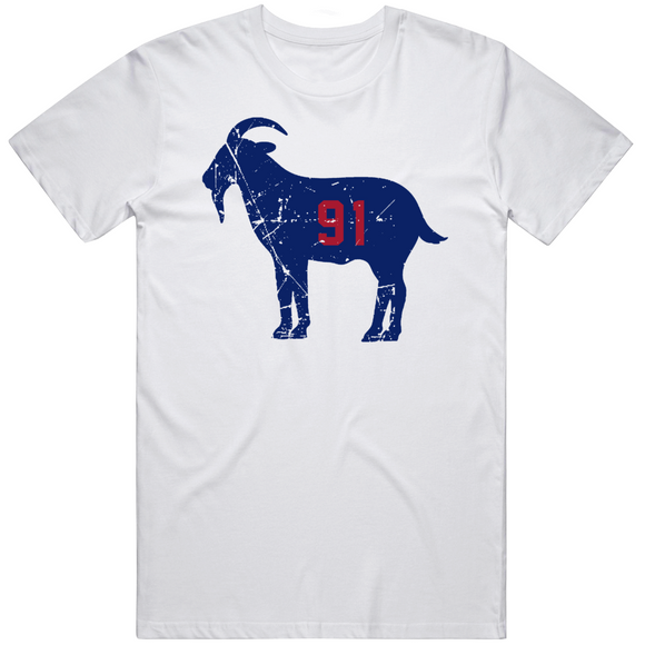 Justin Tuck Goat 91 New York Football Fan Distressed V2 T Shirt