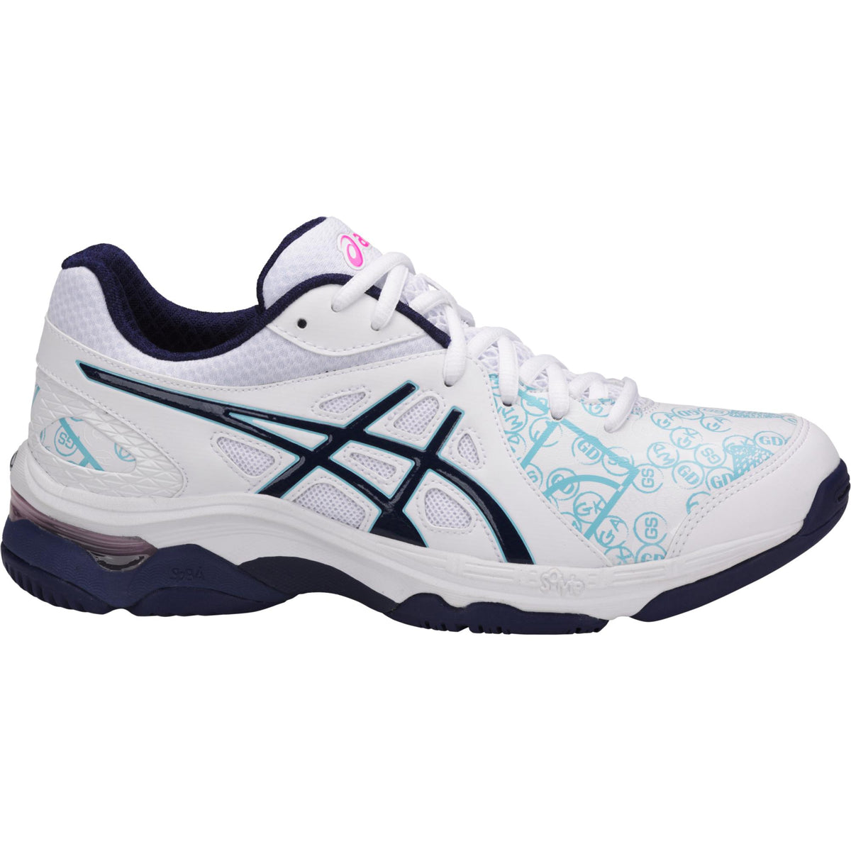 asics gel pivot 9 white sky netball 