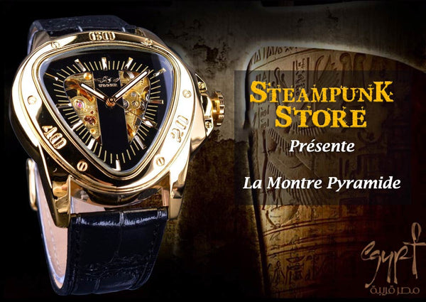 montre bracelet pyramide steampunk