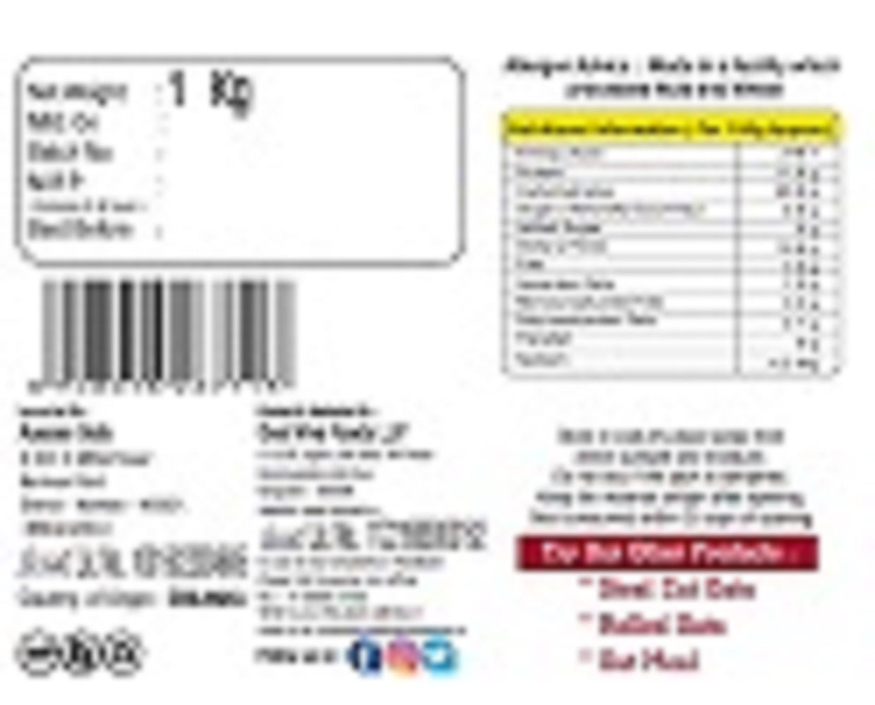 Lite Fresh Premium Instant Quick Cooking Oats 1 kg Jar. Value pack of 2 - Mitti ke Rang