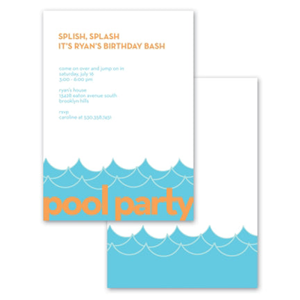 Pool Party Invitations on Pool Party Invitation