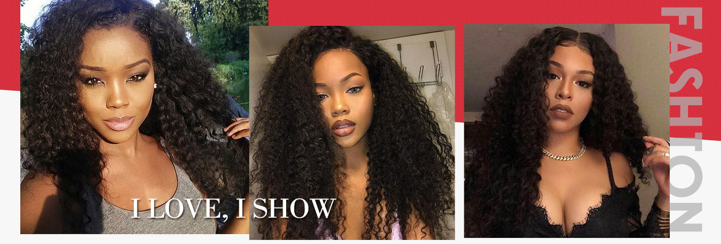 Ishow Curly Hair 3 Bundles With 360 Lace Frontal 100% Virgin Human Hair