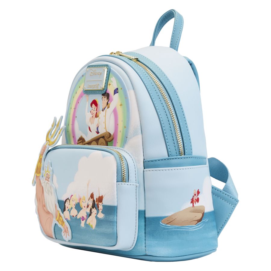 LOUNGEFLY - The Little Mermaid (1989) - Triton's Gift Mini Backpack {ORDER IN ONLY}