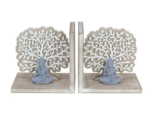 BUDDHA & TREE OF LIFE BOOKENDS