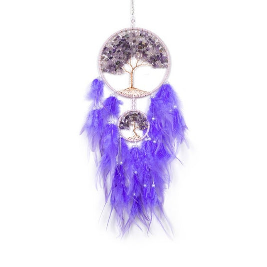 DREAMCATCHER GEMSTONE TREE OF LIFE PURPLE