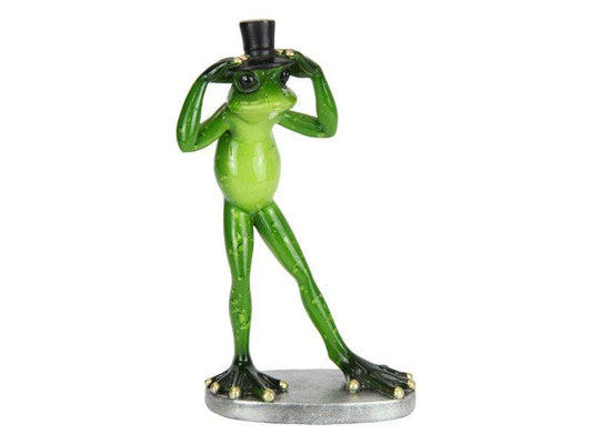 PERFORMER FROG WITH HAT IN MARBLE FINISH