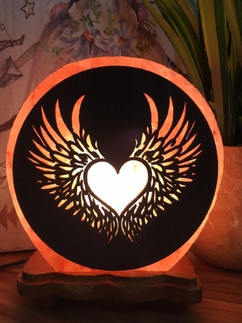 HIMALAYAN SALT LAMP 3D ANGEL WINGS