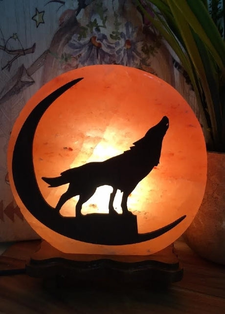 HIMALAYAN SALT LAMP 3D WOLF