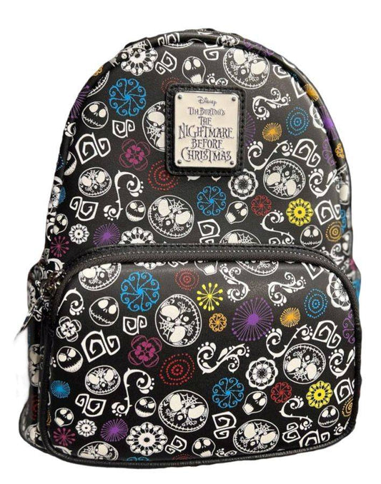 LOUNGEFLY - The Nightmare Before Christmas - Sugar Skull Art Print Glow US Exclusive Mini Backpack {ORDER IN ONLY}