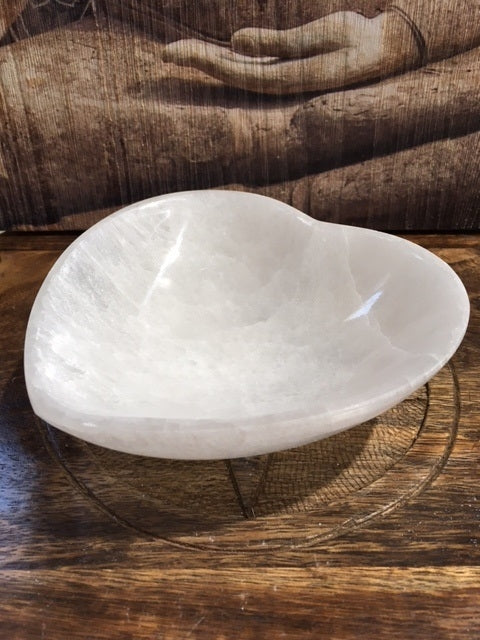 Selenite Heart Bowl 10cm