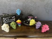 Rainbow Sherbet Medusa Skull Candle