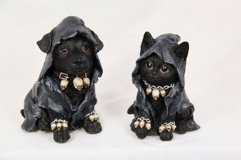 GOTHIC DOG WITCH 18CM