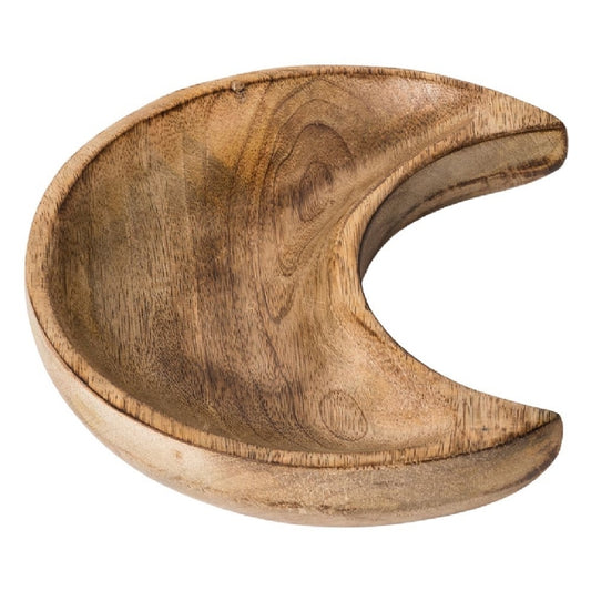 WOODEN CRESENT MOON BOWL 30CM-LRG