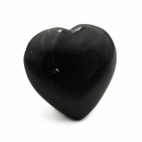 BLACK TOURMALINE HEART