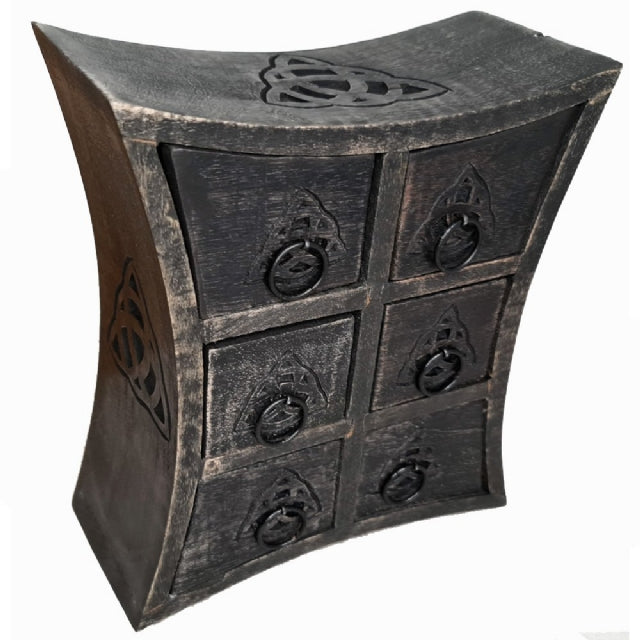 WOODEN 6 DRAWER ALMIRAH CABINET TRIQUETRA