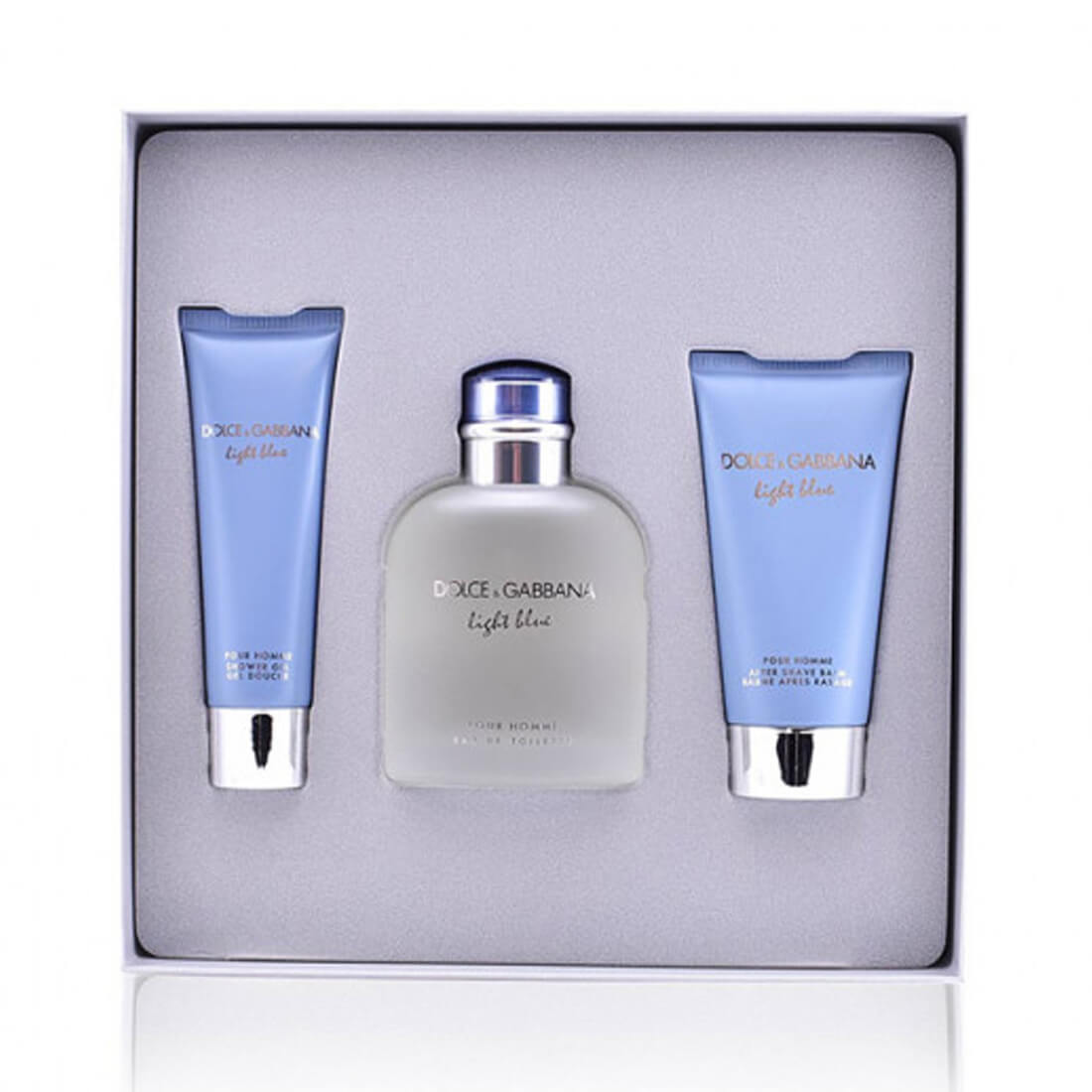 dolce and gabbana light blue gift set for him