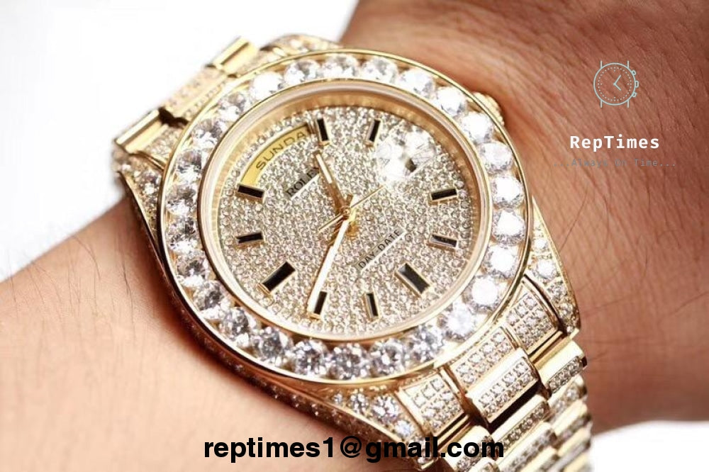 fake diamond rolex amazon