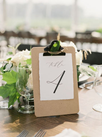 wedding table numbers 