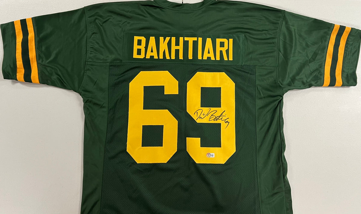 DAVID BAKHTIARI Signed Green Bay Packers Alternate Green Football Jers –  Forever Young Sports Cards