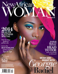 New African Woman Magazine Dec/Jan 2014 Featuring Artikal Millinery Pink Fascinator