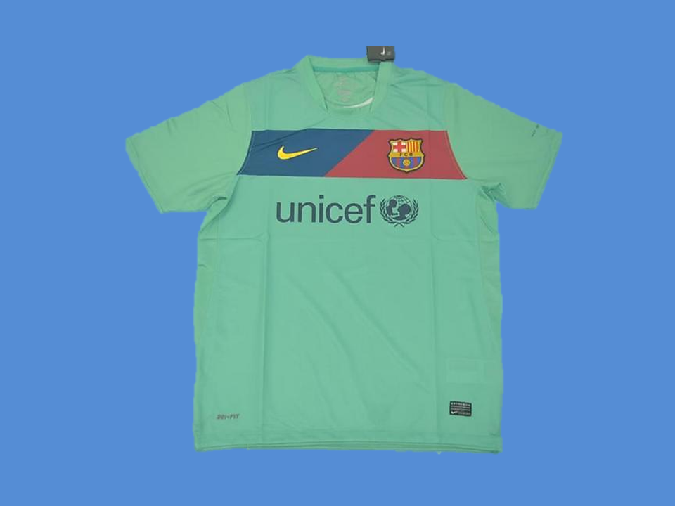 fc barcelona green jersey