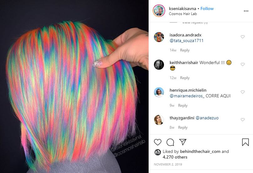 holographic hair trend