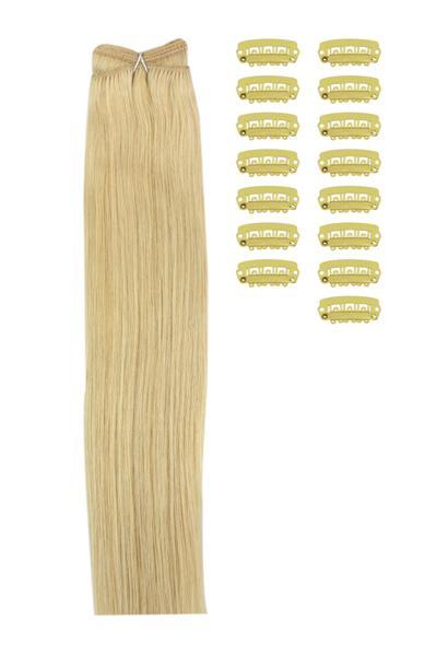 Diy Remy Clip In Human Hair Extensions Light Ash Blonde 22