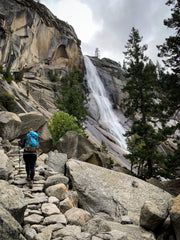 Yosemite half dome hike waterfall iphone photography