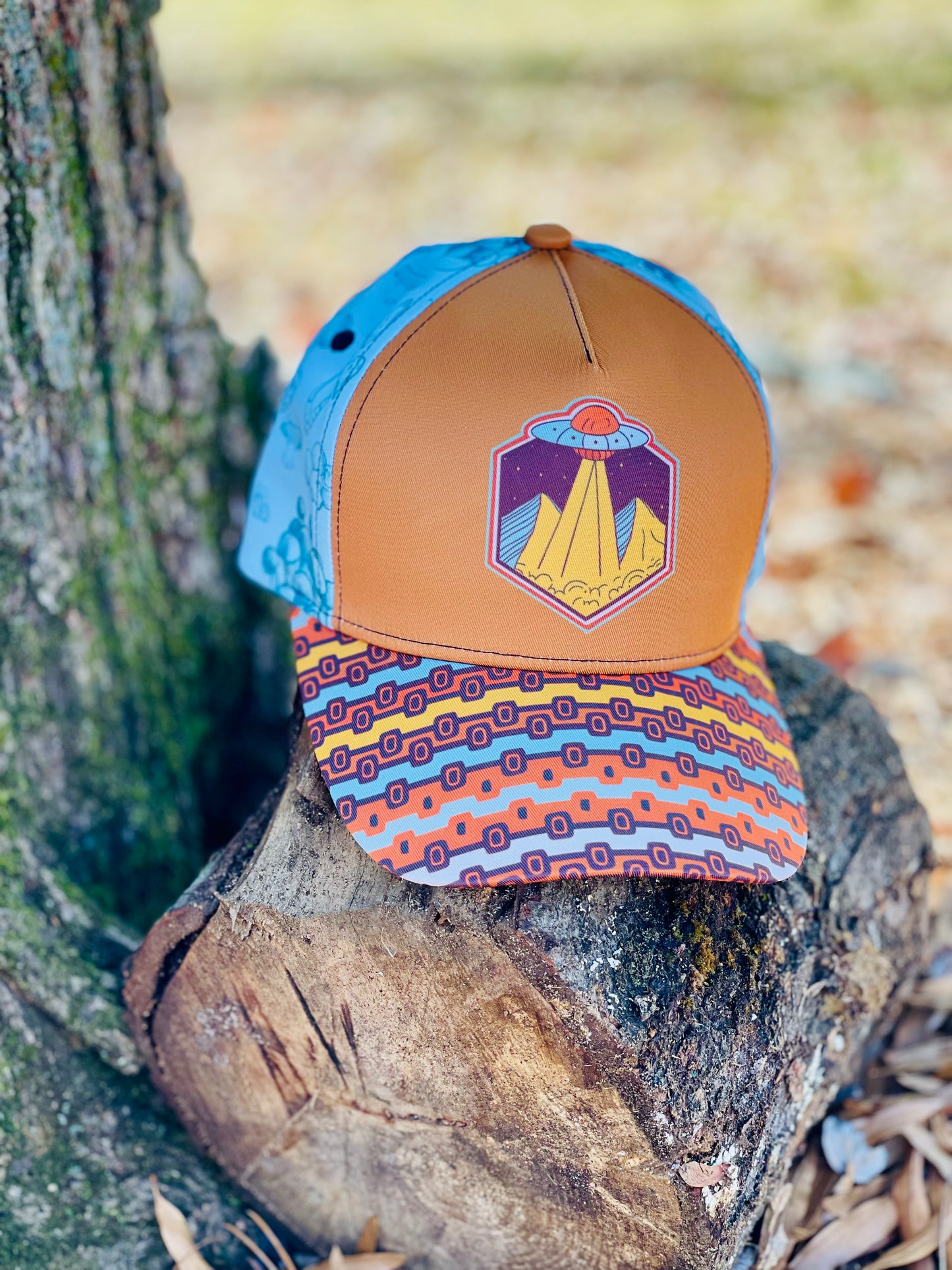 Mountain UFOs Retro Snapback Cap