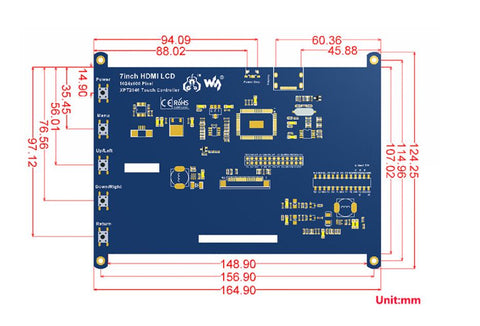 7inch Resistive Touch Screen LCD