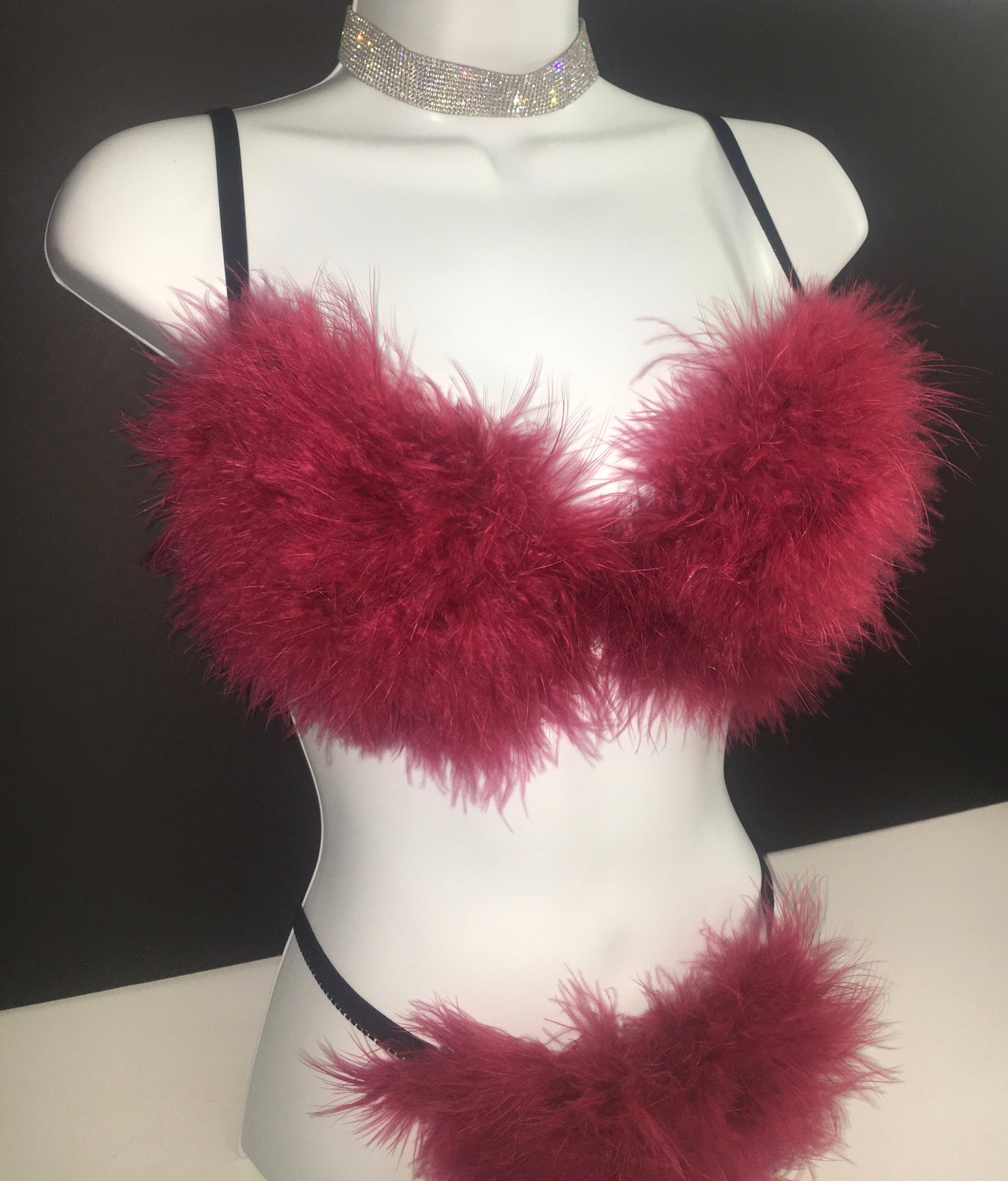 Burgundy "Whipped" Feathers T-Shirt Style