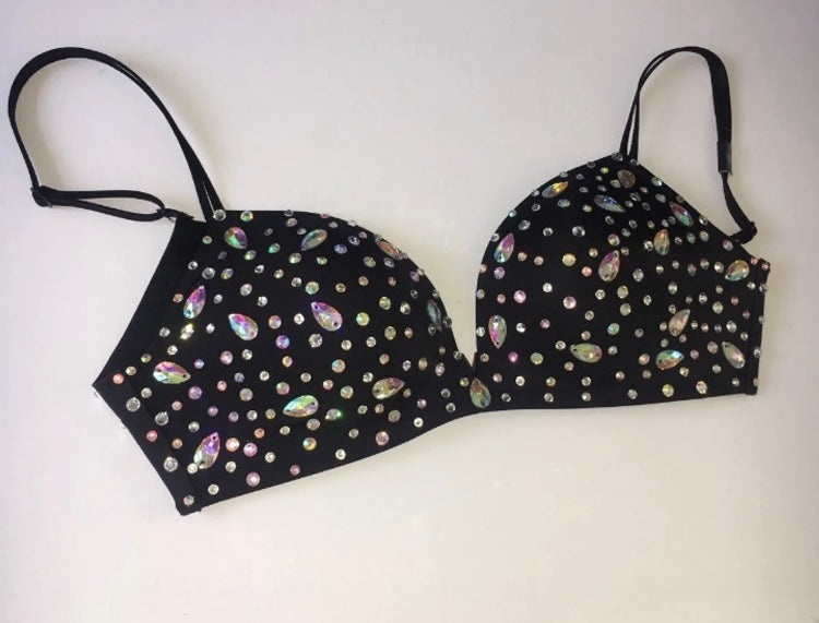 AB & Crystal Diamonds "Miami" Black Wireless Style