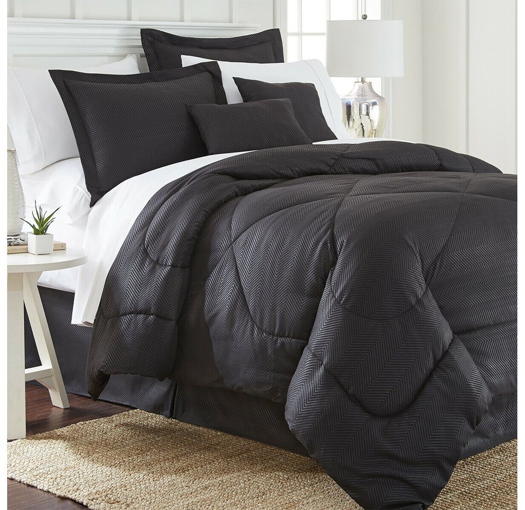 Daily Deal Quilts Comforters Chevron Embossed 6 Piece Comforter