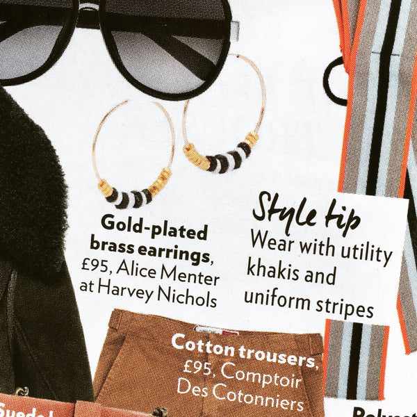 Mia earrings in Red Magazine