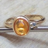 bague opale or et diamant