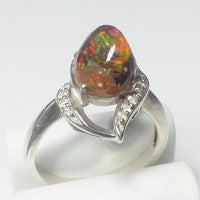 bague argent opale