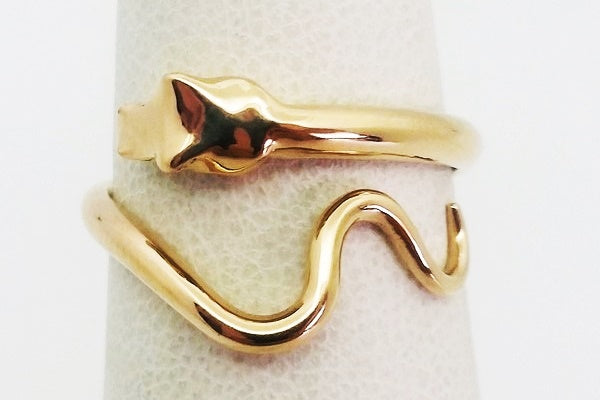 bague serpent or jaune 18k