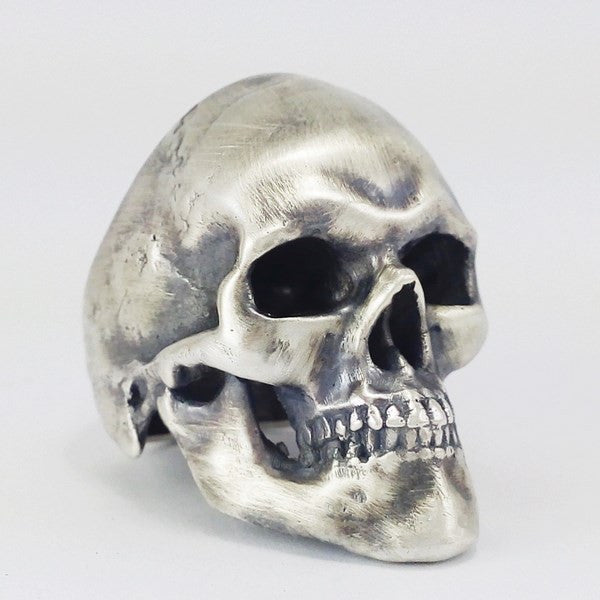 bague skull argent homme