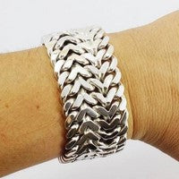 bracelet maille gourmette triple chanteur christophe