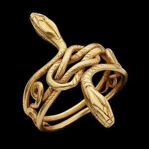 bracelet jonc serpent en or