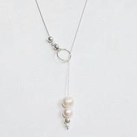 collier perles blanches en argent