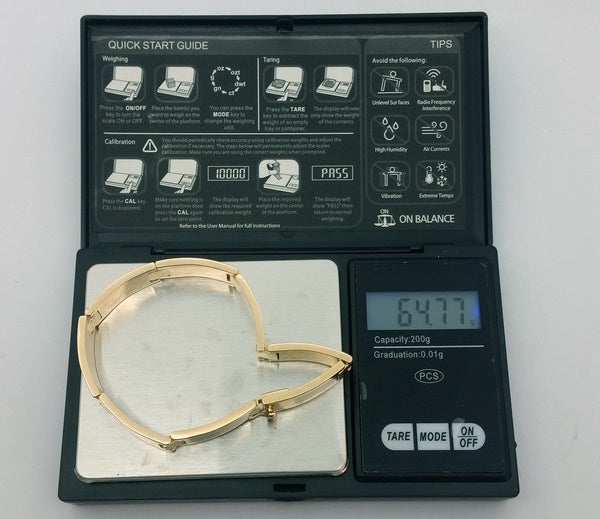 test poids or du gros bracelet en or de 65 grammes
