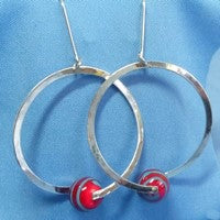 boucles oreilles perles de verre