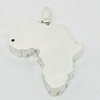 pendentif afrique en argent avec diamant noir