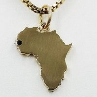 pendentif carte afrique en or 18 carats